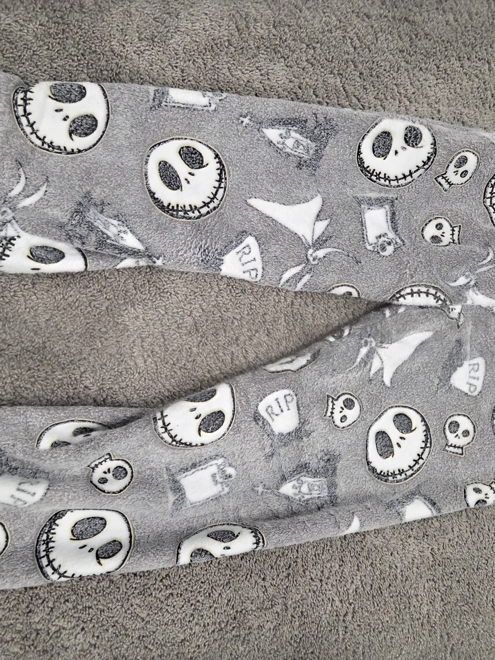 Disney Gray Jack Skellington Fleece Pajama Pants